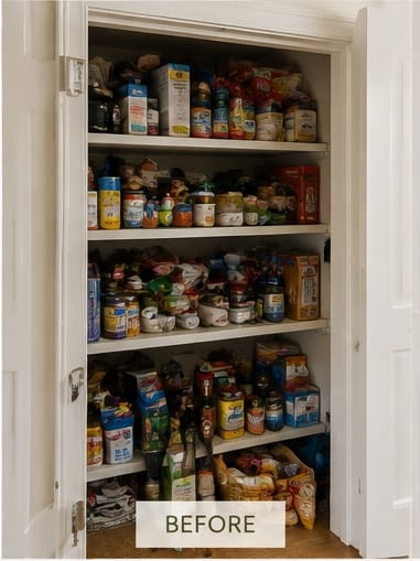 Pantry before decluttering